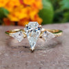 Unique 1.35 TW Spear and Kite Cut Three Stones Engagement Ring