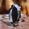 4.15 CT Black Moval Cut Hidden Halo Unique Moissanite Engagement Ring