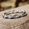0.14 TCW Round Brilliant Cut Twisted Rope Pavé Moissanite Eternity Band