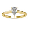 0.53 CT Pear Cut Colourless Simple Solitaire Moissanite Ring