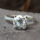 2.25 CT Cushion Divine Colorless Moissanite Hidden Halo Engagement Ring