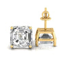 6.50 MM Asscher Cut Moissanite Stud Earrings, Wedding Earrings