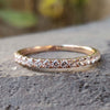 Round Moissanite Shared Prong Half Eternity Ring