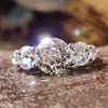 Five Stone Engagement Ring, 4.91 TW Jubilee Cut Moissanite Ring