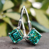 Asscher Dangle Drop Classic Looking Wedding Earrings