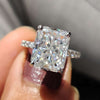 Radiant Ice Crushed Moissanite Petite Pave Crown Ring 4.8 CT