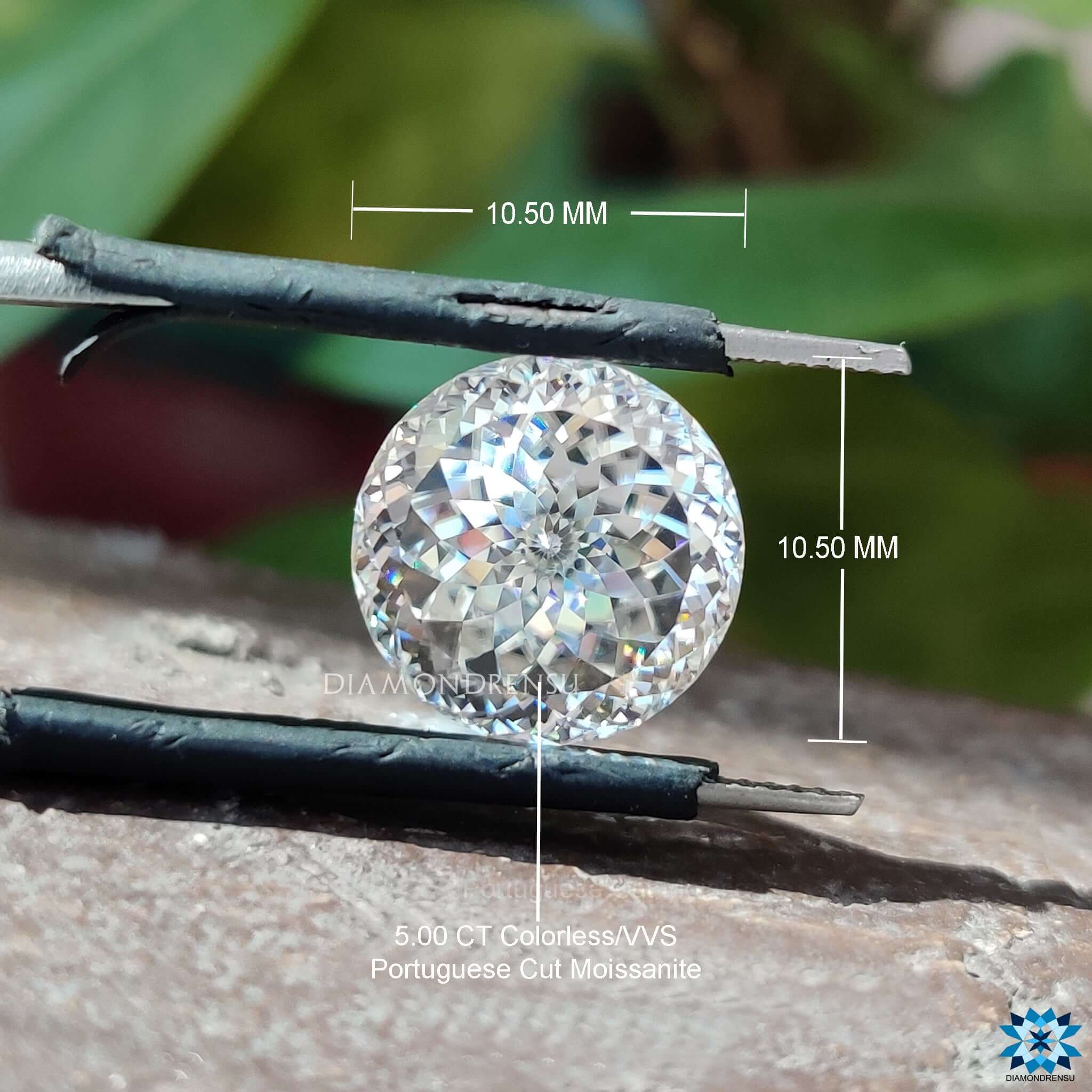 5.00 CT Portuguese Cut Moissanite Loose Stone Moissanite Diamond