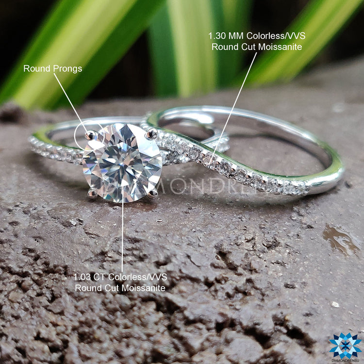 moissanite bridal set