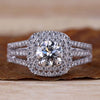 Round Cut Lab-Grown Diamond Double Halo Pavé Ring 0.8 CT