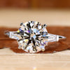 Round Cut Lab-Grown Diamond Three Stone 2 -4 CT Ring