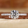 Round Cut Lab-Grown Diamond Pavé Ring 0.8 - 2 CT
