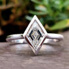 Cathedral Set 1.05 CT Lozenge Cut Bezel Solitaire Moissanite Engagement Ring