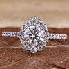 0.85 CT Round Brilliant Cut Halo Lab-Grown Diamond Ring