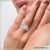 3.06 TW Trillion Cut Split Shank Hidden Halo Wedding Ring