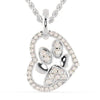 Unique Gold Heart Pendant, 0.22 TCW Round Moissanite Pendant Set