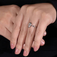 Pear Cut Lab-Grown Diamond Bezel Solitaire Ring 1 CT