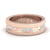 1.50 MM Round Moissanite Amazing Channel Set Unique Men's Wedding Ring