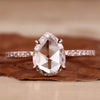 Pear Rose Cut Lab-Grown Diamond Pavé Ring 1.2 CT