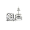 AUSM0125 1.0 TCW Asscher Lab-Grown Diamond Stud Earrings - 18k White Gold