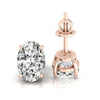 1.30 TCW Oval Cut Basket Set Moissanite Stud Earrings, Wedding Earrings