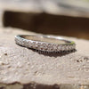 0.27 TCW Round Brilliant Cut Half Eternity Moissanite Wedding Band
