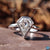 shield cut moissanite ring