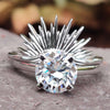 1.90 CT Round Brilliant Cut Delicate Sun-rising Style Moissanite Bridal Set