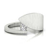 3.00 MM Round Moissanite Bypass Setting Unique Men's Engagement Ring