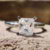 1.21 CT Princess Cut Moissanite Solitaire Engagement Ring