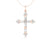 0.60 TW Round Moissanite Lovely Criss-Cross Wedding Pendant