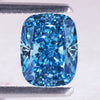 Fancy Vivid Blue 2.51 CT Cushion Cut Lab Grown Diamond for Engagement Ring