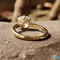 cushion cut moissanite engagement ring - diamondrensu