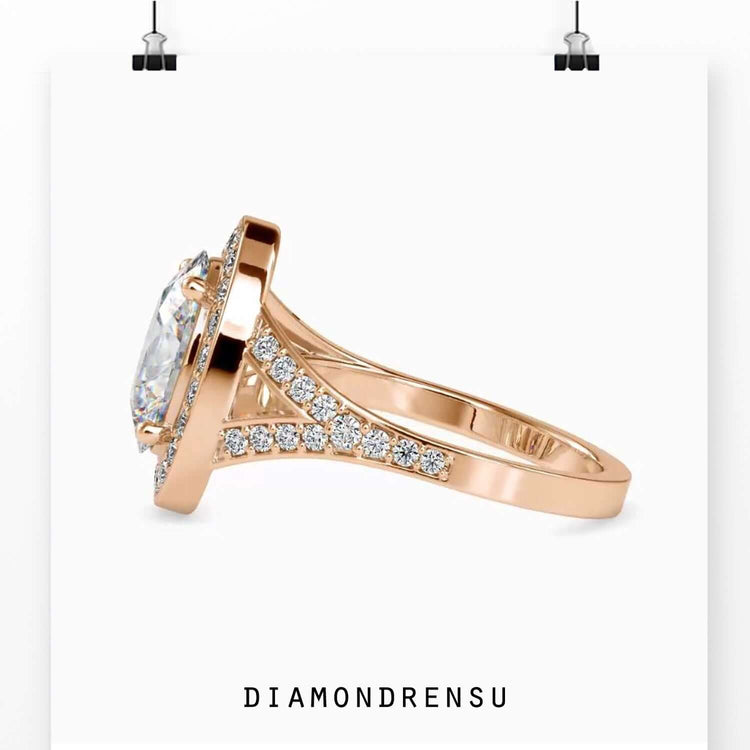 oval moissanite engagement ring - diamondrensu