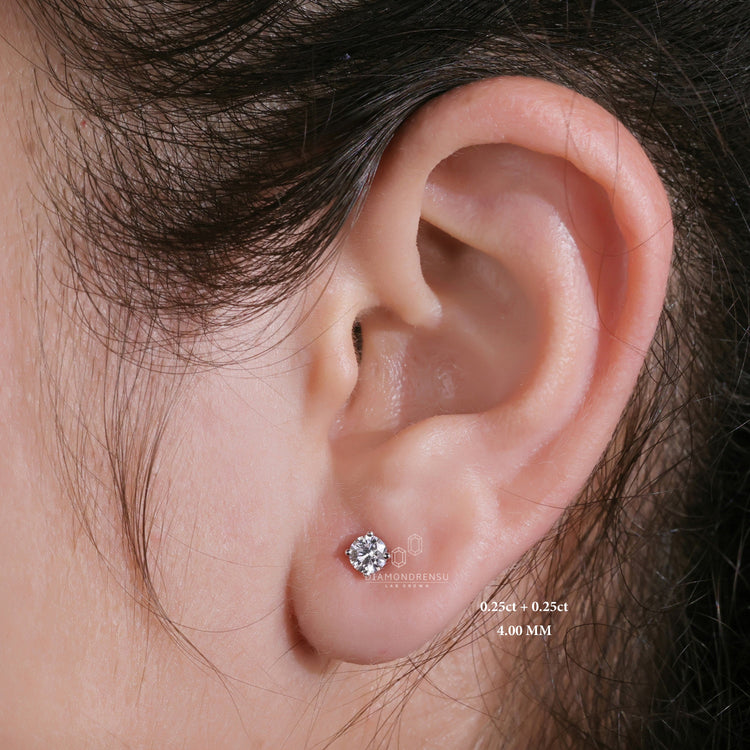 Round Brilliant Lab-Grown Diamond Stud Earrings 0.5 - 2.7 TCW