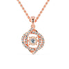 0.33 TCW Round Brilliant Cut Classic Intertwined Moissanite Wedding Pendant