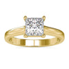 1.25 CT Princess Cut Cathedral Set Simple Solitaire Moissanite Wedding Ring