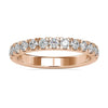 2.50 MM Classic Round Brilliant Cut Half Eternity Wedding Band