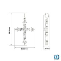 0.60 TW Round Moissanite Criss-Cross Pendant