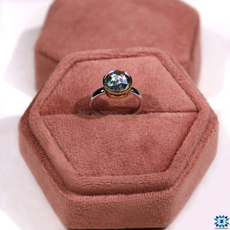 bezel set engagement ring