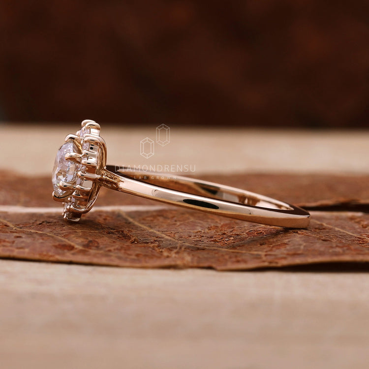 lab created diamond ring