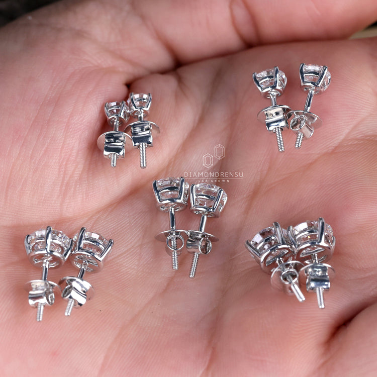 Round Brilliant Lab-Grown Diamond Stud Earrings 0.5 - 2.7 TCW
