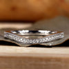 Round Lab Grown Diamond Eternity Band, Curved Wedding Band, Stackable Band