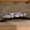 Art Deco Style Band, Round Lab Created Diamond Wedding Band, Stackable Band