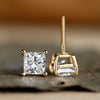 1.57 TCW Princess Cut Lab-Grown Diamond Stud Earrings