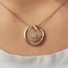 Round Brilliant Cut Lab Diamond Pendant, 0.28 TCW DE/VVS Lab Created Diamond Wedding Pendant, Unique Designer Diamond Pendant