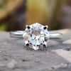 2.19 CT Octagon Cut Hidden Infinity Style Simple Solitaire Moissanite Engagement Ring