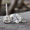 2.56 TCW Round Old European Cut Four Prong Martini Stud Earrings