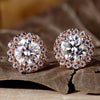 Lab Diamond Stud Earrings, 1.97 TCW Round Brilliant Cut E/VS Lab Created Diamond Wedding Earrings