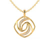 Classic 0.18 DEW Round Cut Moissanite Cushion Outline Spiral Wedding Pendant