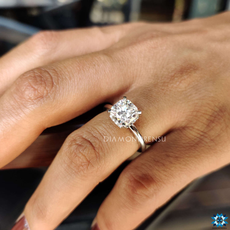moissanite halo engagement rings - diamondrensu